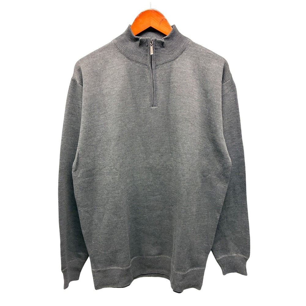 Mountain Expeditions Quarter Zip Sweater Men's XL Gray Pullover NWT